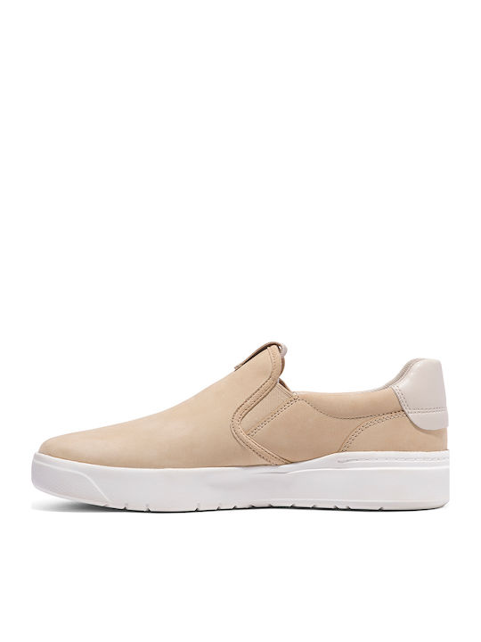 Seneca Bay de piele Slip-on-uri pentru bărbați Bej