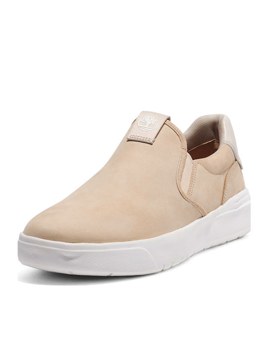 Seneca Bay de piele Slip-on-uri pentru bărbați Bej