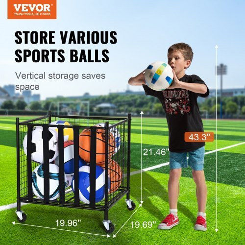 Locked Ball Storage Cart Vevor Indoor Outdoor Space Ql201922ycdl7ul46v0