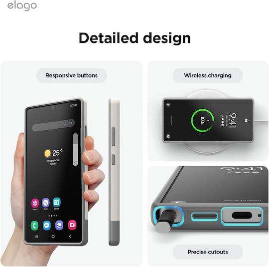 Elago Glide Back Cover Πλαστικό / Σιλικόνης Stone / Medium Grey (Galaxy S25 Ultra)