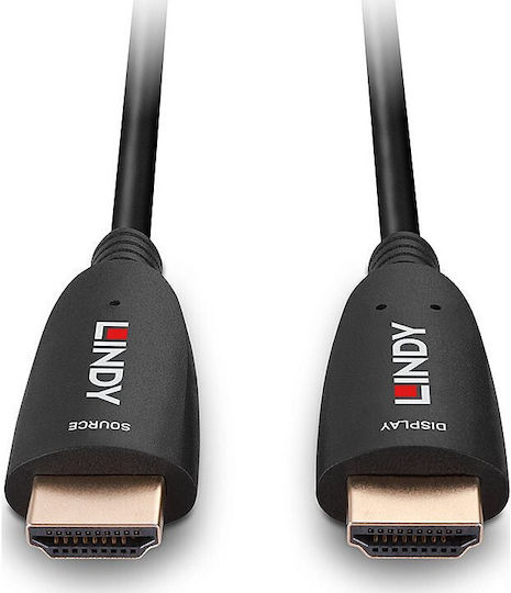 Lindy Cable HDMI male - HDMI male 100m Μαύρο