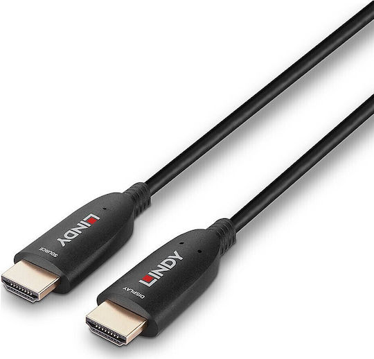 Lindy Cable HDMI male - HDMI male 100m Μαύρο