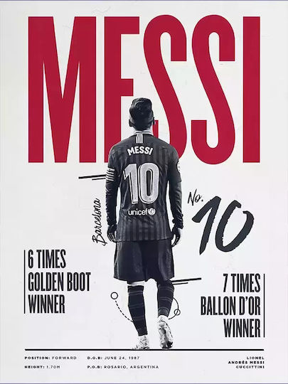 Leo Messi Дървено 30x40 cm