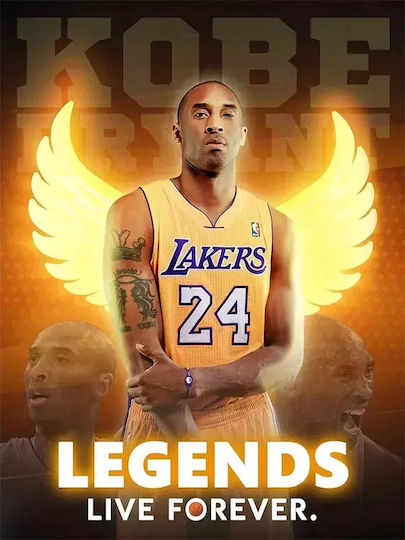 NBA - Kobe Bryant S Hölzernes 30x40 cm NBA - Kobe Bryant S Hölzernes 30x40 cm