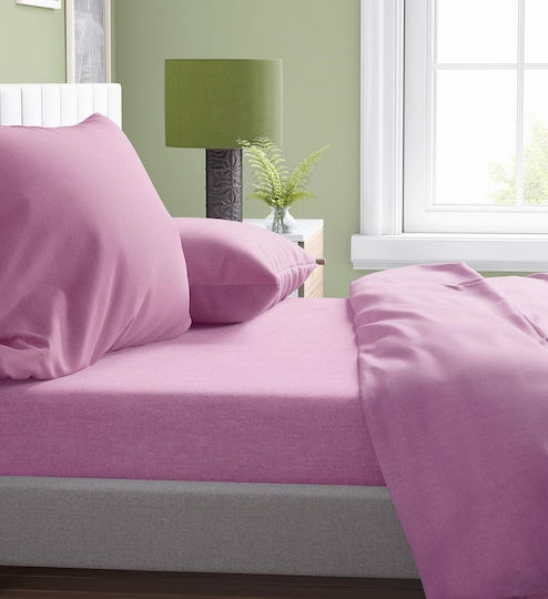 Dimcol Duvet Cover Cotton Single 160x240 Solid 492 Lila