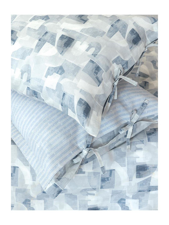 Palamaiki Duvet Cover Set Single with Pillowcase 170x250 Es104 Blue