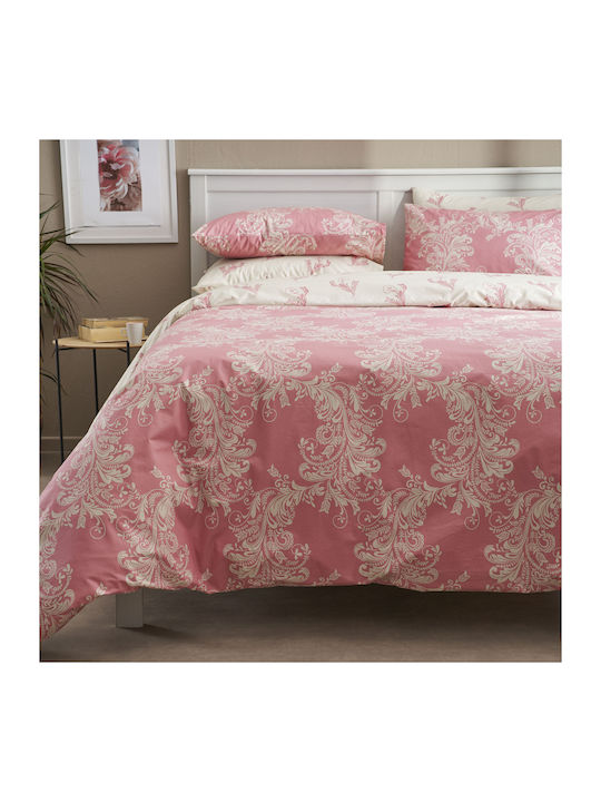 Charalambidis Textiles Duvet Cover Single 160x240 Lace Pink