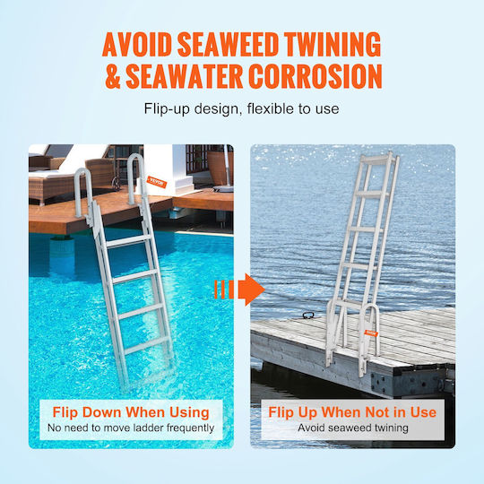 Vevor 5 Steps Boat Ladder