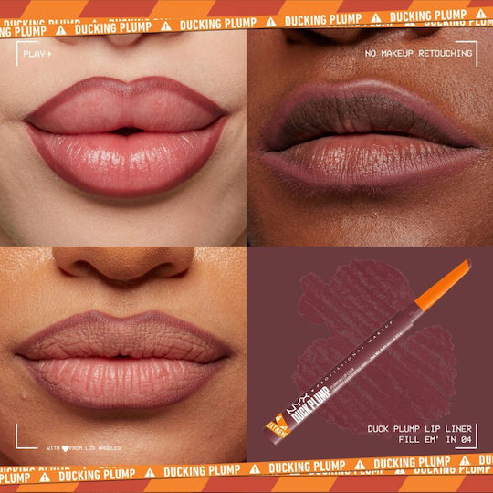 NYX Professional Makeup Professional Makeup Duck Plump Plumping Lip Liner Lip Pencil 04 Fill Em’ In