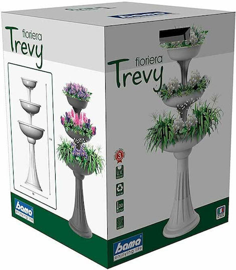 Bama Trevy Ανθοστήλη Πλαστική Πορτοκαλί 50x50x114εκ.