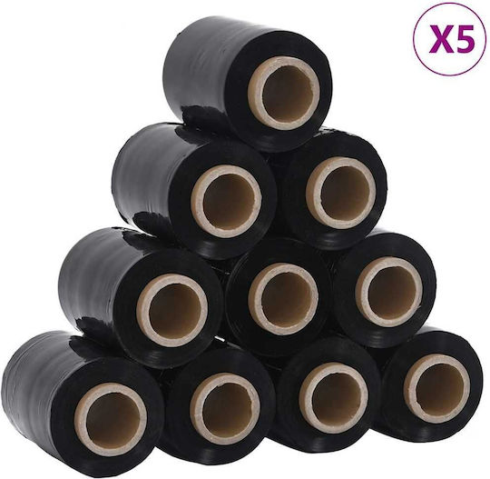 Vidaxl Stretch Films 50 Τμχ Μαύρο 23 Μm 10 Cm X 150 M Μαύρο