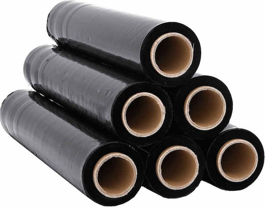 Vidaxl Stretch Film 6 Pieces Black 30 Micron 50 cm x 150 m Black