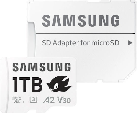 Samsung PRO Plus microSDXC 1TB U3 V30 A2 UHS-I 180MB/s με αντάπτορα