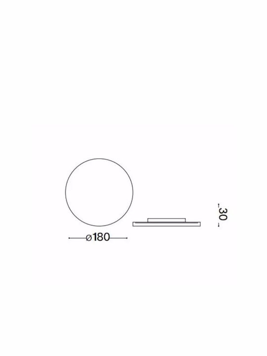 Ideal Lux Επιτοίχιο Εξωτερικό Φωτιστικό LED IP54 9W με Θερμό Λευκό Φως
