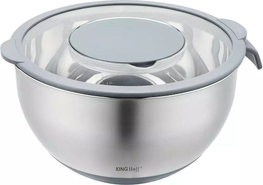 KING Hoff Stainless Steel Mixing Bowl Capacity 5lt with Diameter 24cm and Height 14cm.