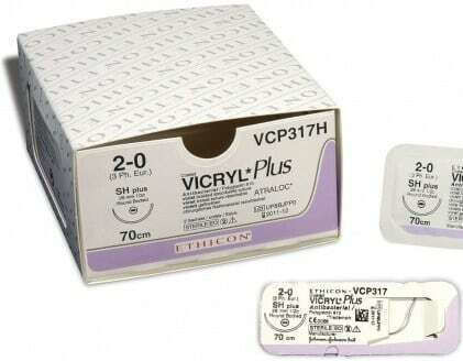 Ethicon Vicryl Абсорбиращ шев 3/0 Кръгла игла 20мм 75см W9114