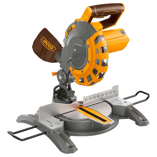 Ingco Miter Saw Electric with Power 1400W, Cutting Disc Diameter 210mm & Cutting Speed 5000rpm