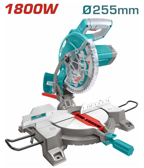 Total Kapp- und Gehrungssäge Elektrisch 1800W Scheibendurchmesser 255mm