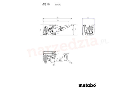 Metabo Φαλτσοπρίονο Ρεύματος 1900W Διαμέτρου 125mm