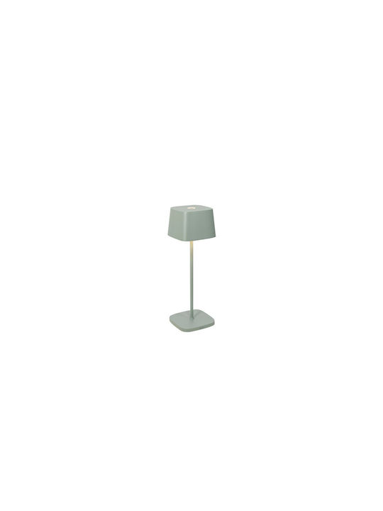 Zafferano Table Lamp LED with Green Shade and Base