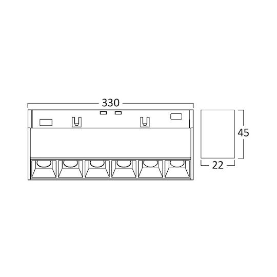 Braytron Commercial Linear LED Ceiling Light 18W Warm White