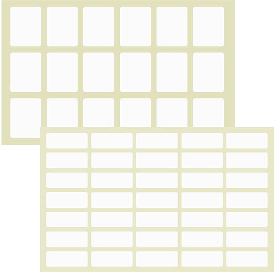 Justnote Small Adhesive Labels in White Color 130x90mm