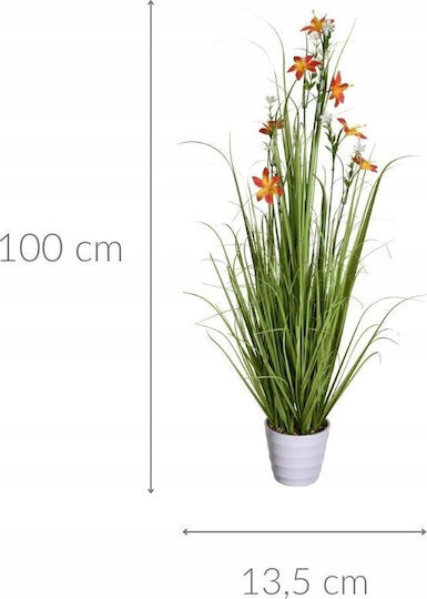 Home Styling Collection Τεχνητό Λουλούδι Γλάστρα Αγριολούλουδα 100 Cm