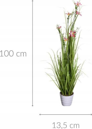 Home Styling Collection Τεχνητό Λουλούδι Γλάστρα Αγριολούλουδα 100 Cm