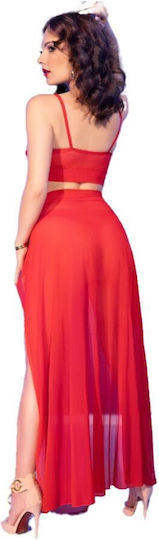 Chilirose Sexy Στολή Κόκκινη