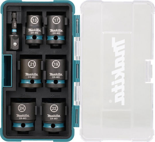 Makita Impact Socket Set 1/2" 7pcs 13-24mm