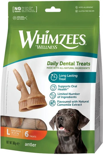 Whimzees Dog Treats for Dogs Against Tartar & Plaque 360g 6 Pieces