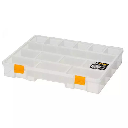 Mano Classic Tool Compartment Organiser Transparent 32.4x14.7x5.1cm