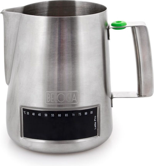 Belogia Milk Pitcher 1000ml Inox and Built-in Thermometer