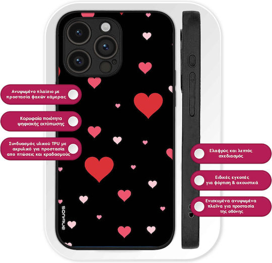 Sonique Heart Serie Hülle Realme C30 Schwarz