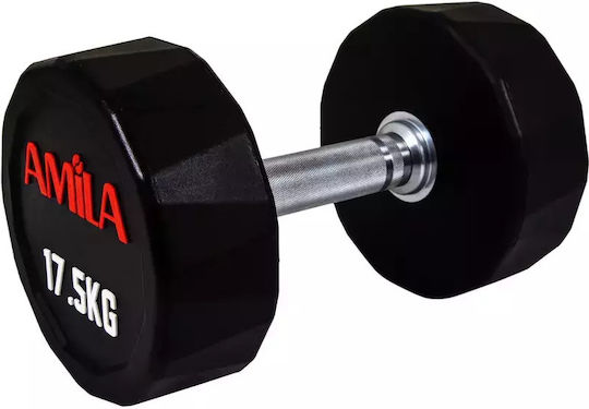 AMILA Polygon Series Decagon Rubber Dumbbell 1 x 17.5kg