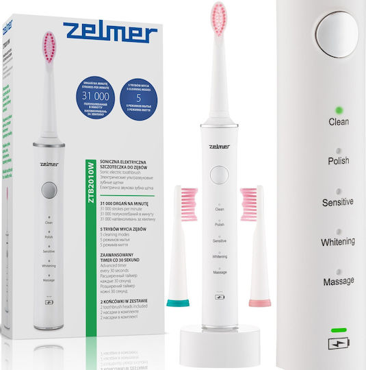Zelmer Elektrische Zahnbürste ZTB2010W Weiß