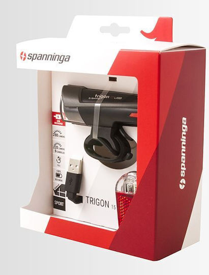 Spanninga 303168-UNIW Wiederaufladbar Fahrradlicht-Set