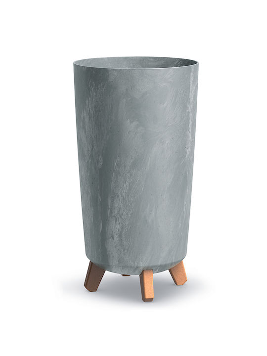 Prosperplast Gracia Slim Γλάστρα Τσιμεντένια Concrete Effect 19.5x19.5x36.5εκ.
