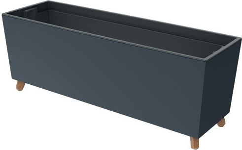 Prosperplast Case Саксия Пластмаса Сив Със стойка 77x23.5x30εκ.
