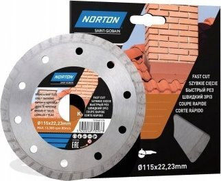 Norton Disc de tăiere Materiale de construcție 180mm