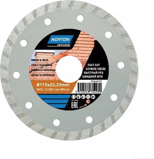 Norton Disc de tăiere Materiale de construcție 180mm