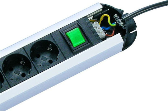 Bachmann Power Strip 9 Positions with USB-A and Cable 1.75m Silver