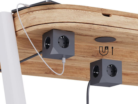 Microconnect PowerCube 3 Позиции с 1 USB-A, 2 USB-C и Кабел 1.5м Сив