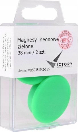 Victory Office Product Victory Office Magnets 38mm 2τεμ Πρασινο Νεον
