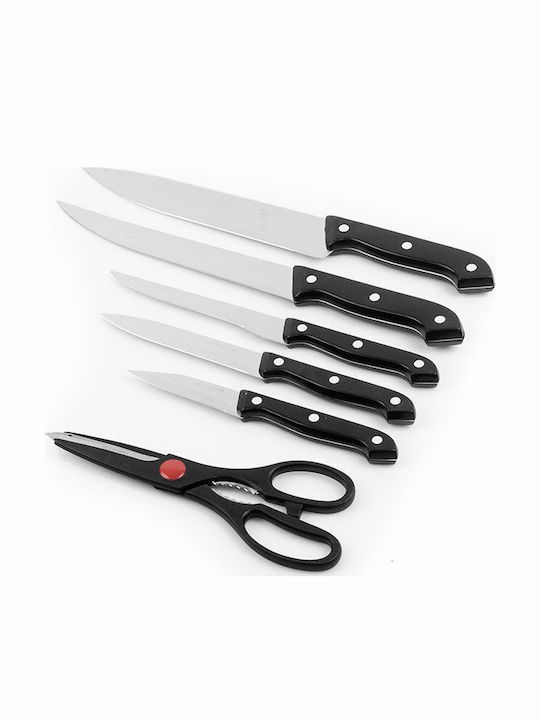 KING Hoff Set Cuțite cu Suport din Oțel Inoxidabil 20.32cm 7buc
