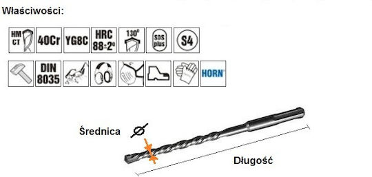 Artpol Diamond Drill Carbide with SDS Plus Shank for Masonry 12x600mm