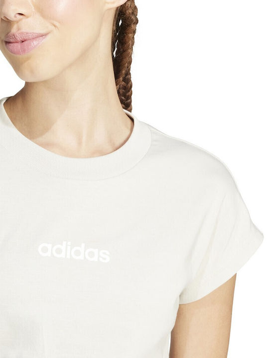 Essentials Linear Women's Sports Short Sleeve Beige Blouse