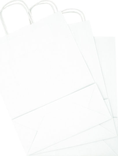 NC Koperty Χάρτινη Τσάντα για Δώρο Λευκή 24x32x10εκ. 10τμχ