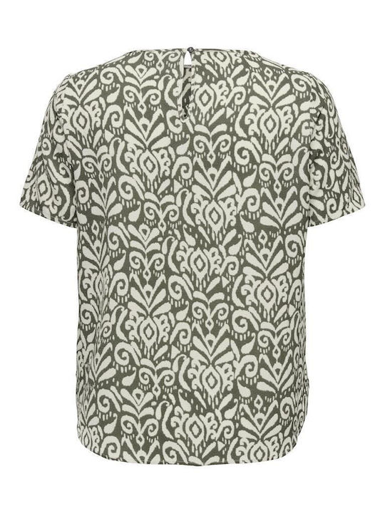 Women's Blouse Short Sleeve Olive