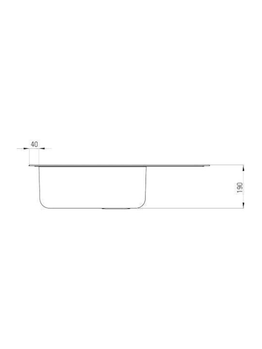 Deante Drop-In Мивка Inox със смесител Ш50xД78см Сребрист